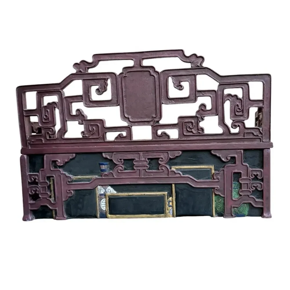 Enesco Asian Throne Sofa Bench Jewelry Box Chinese Style Trinket Decor VtG 2000